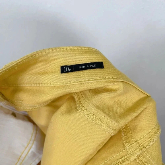 Talbots  Womens Size 10P Flawless Five Pocket Slim Ankle Mustard Jeans - Picture 9 of 14